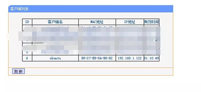 路由器客户端列表